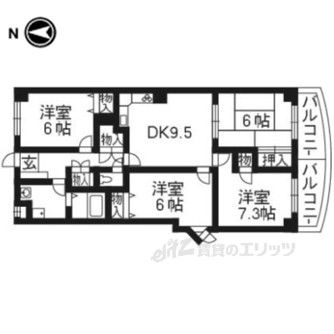 リーブルショーザンの間取り