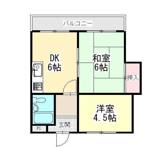 大和高田市本郷町のマンションの間取り