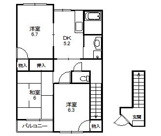 新城市平井のアパートの間取り