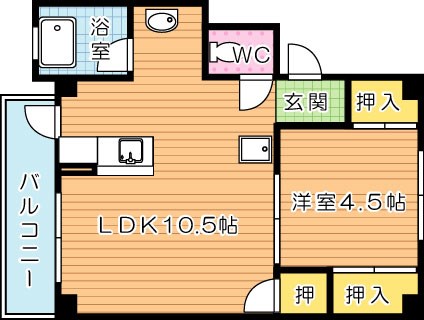 Renatus上津役（レナトゥス上津役）Iの間取り