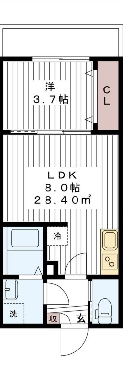 柏市明原のアパートの間取り