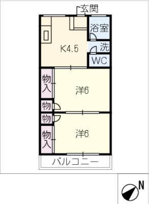 紅屋コーポの間取り