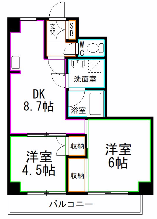 杉並区井草のマンションの間取り