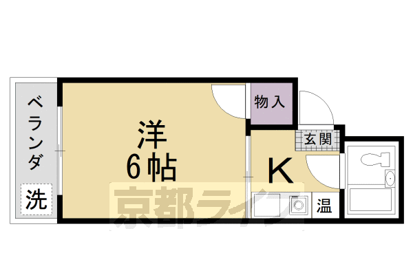 京都市上京区下木下町のアパートの間取り