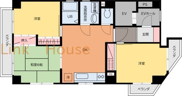 江戸川区大杉のマンションの間取り