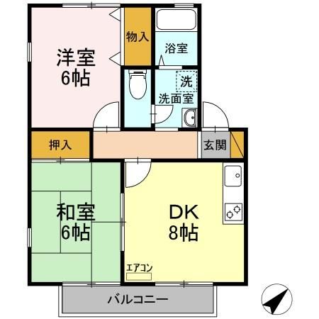 市原市五所のアパートの間取り