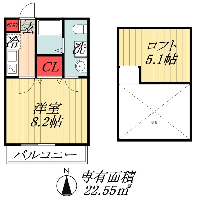 市川市菅野のアパートの間取り