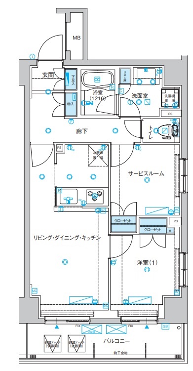 川崎市川崎区大島のマンションの間取り