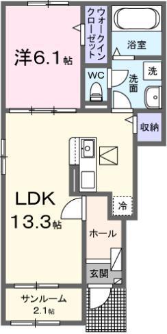 シャルフ赤江IIIの間取り写真