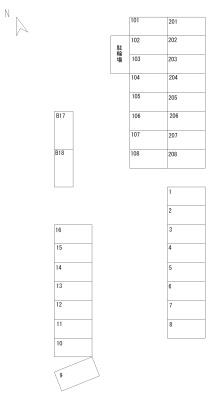 駐車場　配置図です。