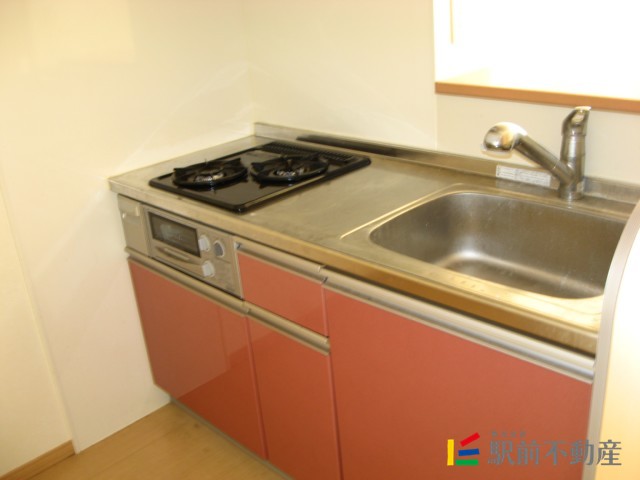 キッチン　二口コンロつき