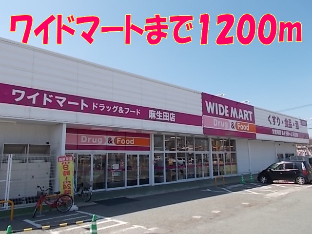 ドラックストア　ワイドマートＤ＆Ｆ（ドラッグストア）まで1200m