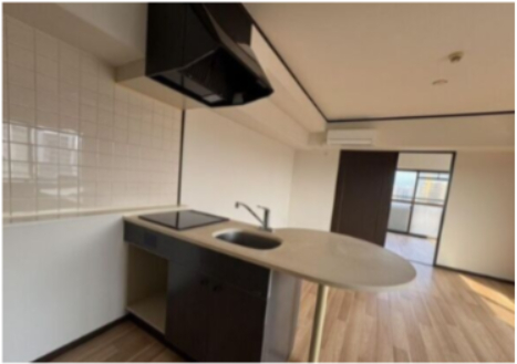 キッチン　コンパクトなキッチンで掃除もラクラク