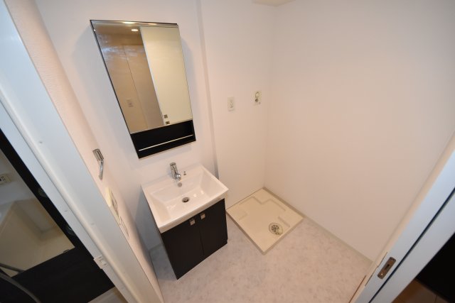 洗面設備　脱衣スペースもあります