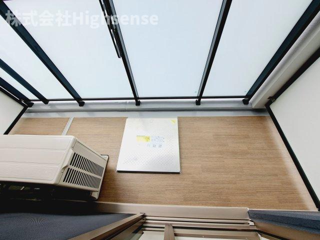 バルコニー　外からの目が気にならないバルコニーで洗濯物が干せます