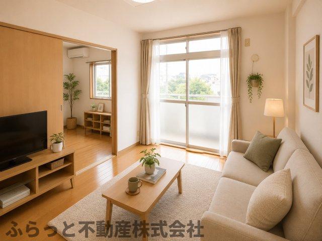 居室・リビング　家具・家電はAIによるイメージとなります