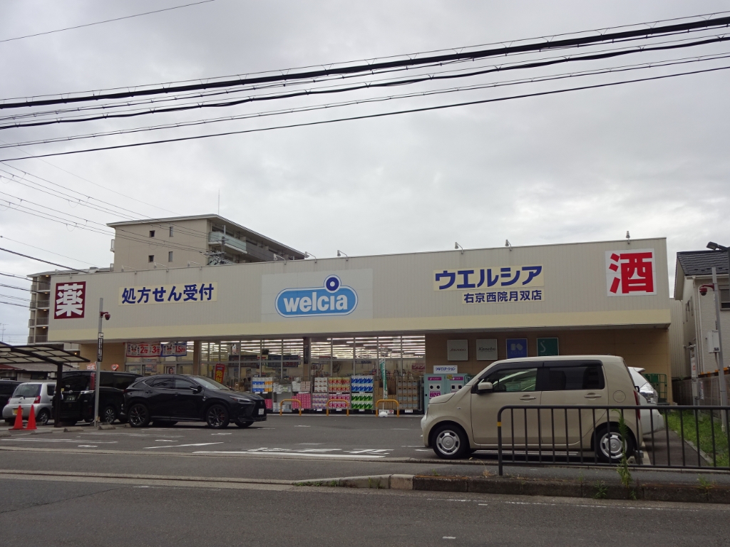 ドラックストア　ウエルシア右京西院月双店（ドラッグストア）まで381m