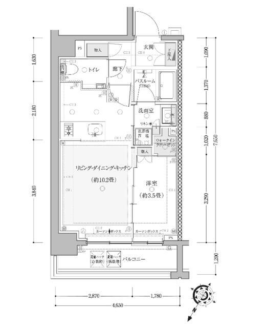 みなとみらい線 元町・中華街駅 徒歩5分 8階建 築1年の間取り写真