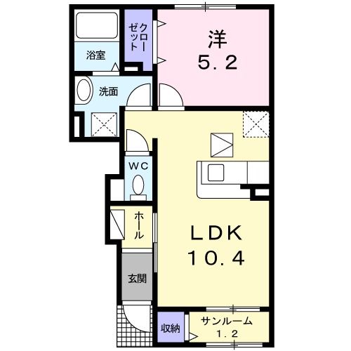 トリニティ上田 Iの間取り写真