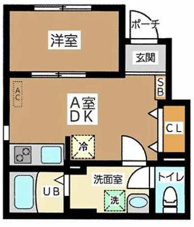 東急東横線 祐天寺駅 徒歩3分 2階建 築2年の間取り写真