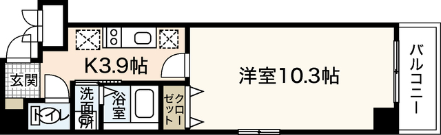 ウイング十日市の間取り写真