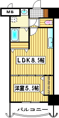 ロイヤル天神東の間取り写真