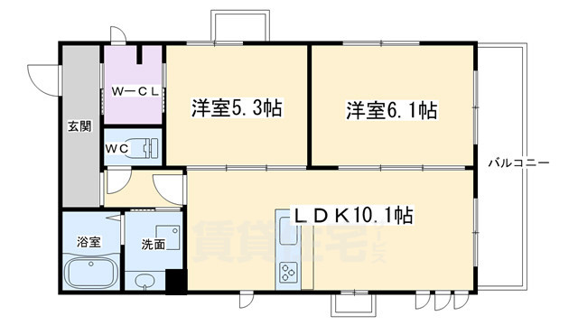 阪急京都線 大宮駅 徒歩7分 2階建 築9年の間取り写真