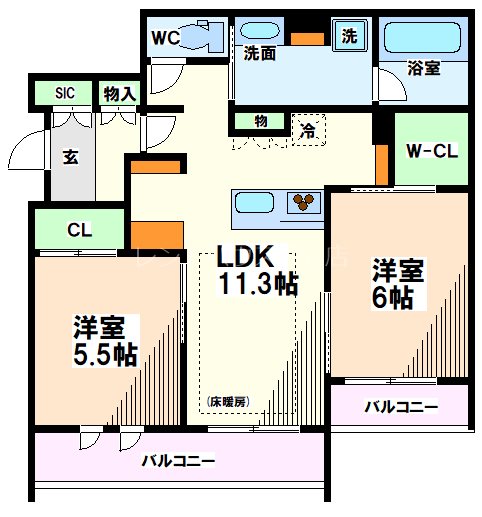 ＪＲ中央線 武蔵小金井駅 徒歩5分 4階建 築1年の間取り写真