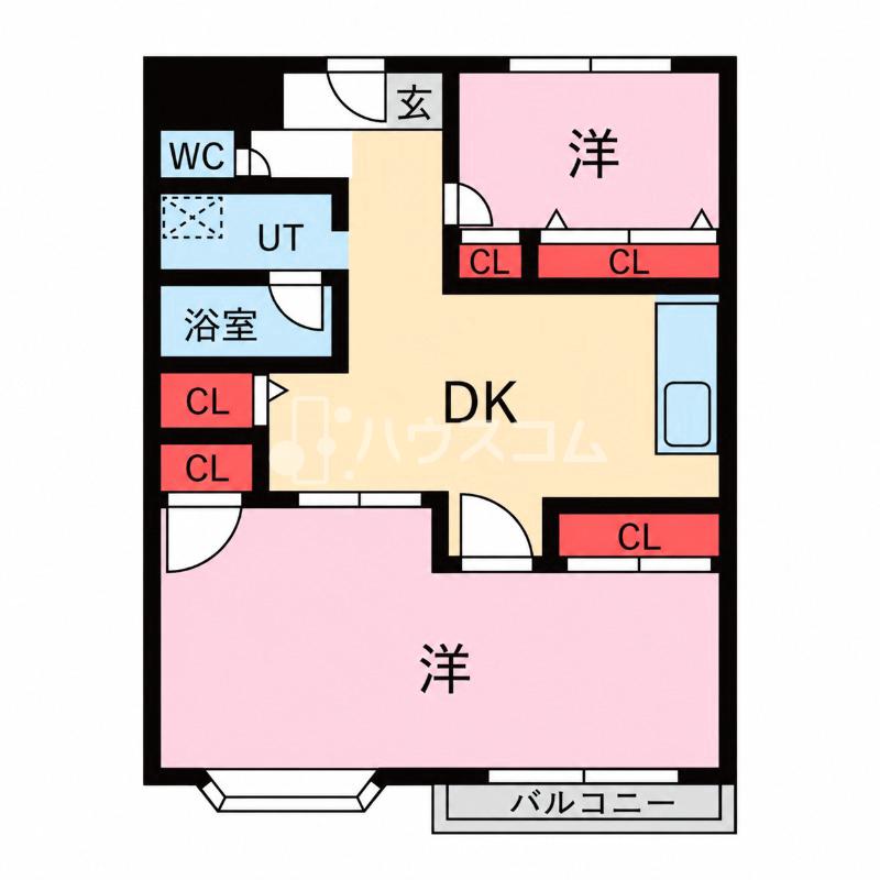 ＪＲ片町線 四条畷駅 徒歩12分 5階建 築42年の間取り写真