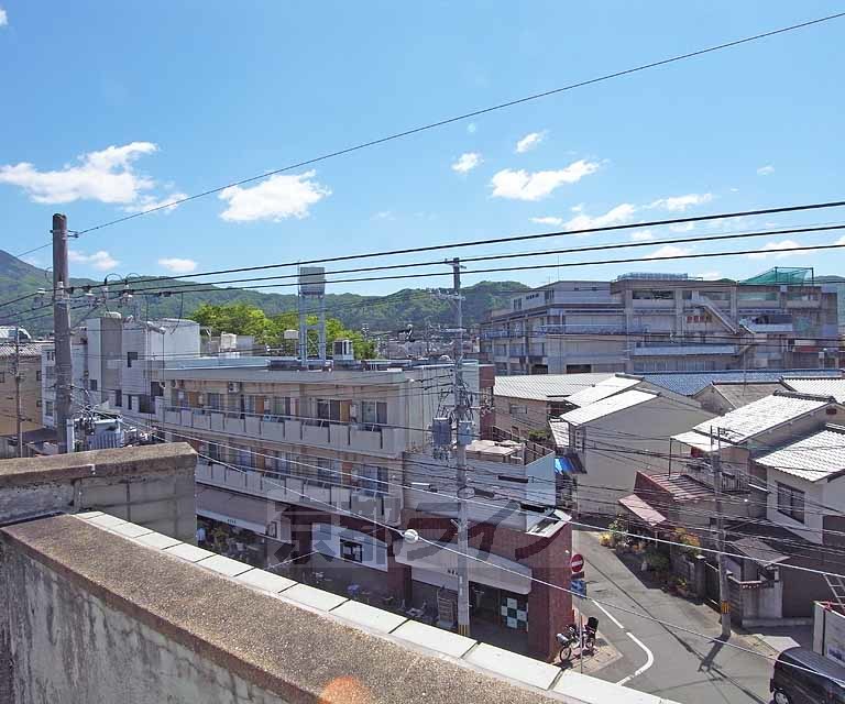 眺望　大文字の東山の山々、比叡山もくっきりはっきり