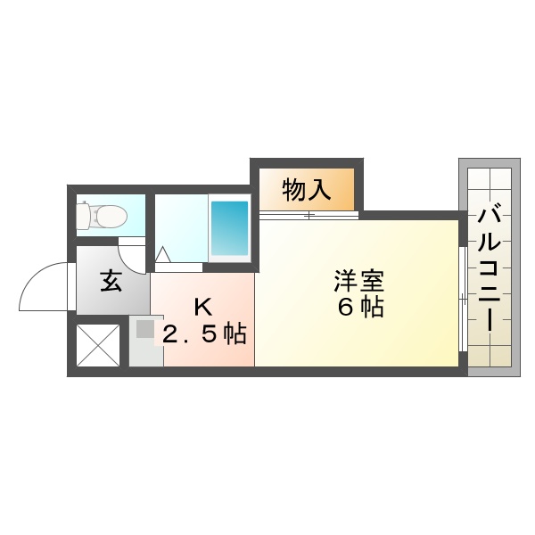 東大阪市横小路町のマンションの間取り