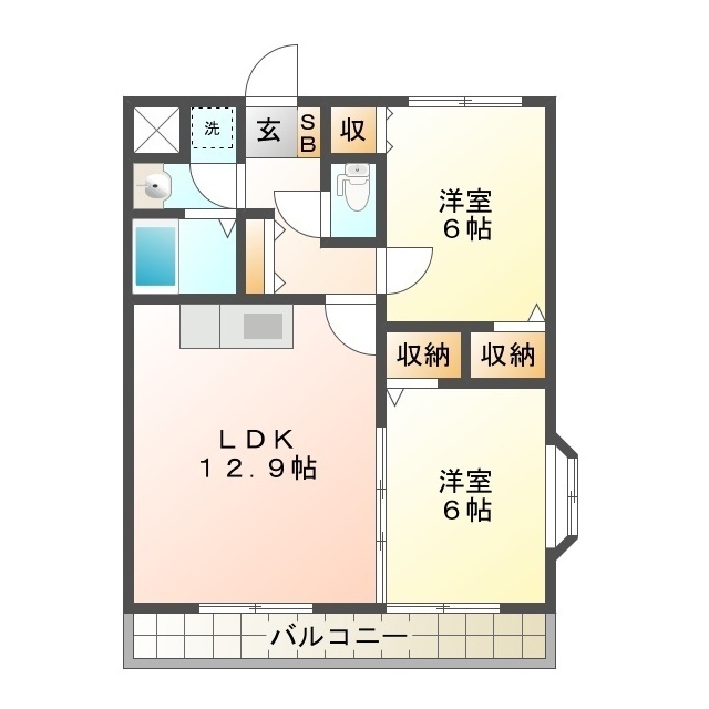 エクシヴ２２の間取り