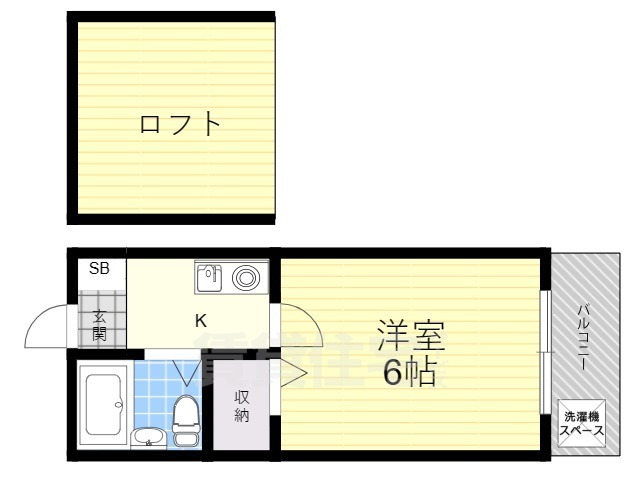 京都市山科区大塚檀ノ浦のマンションの間取り