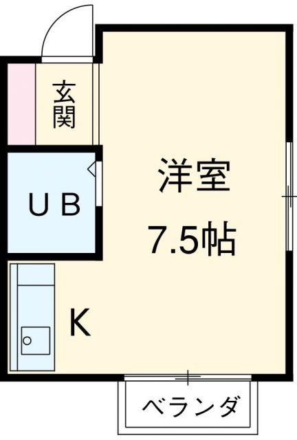 浜松市中央区初生町のアパートの間取り