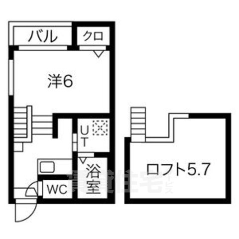 名古屋市熱田区木之免町のアパートの間取り