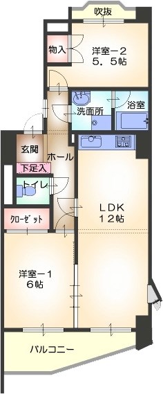 ライオンズマンション山下通の間取り