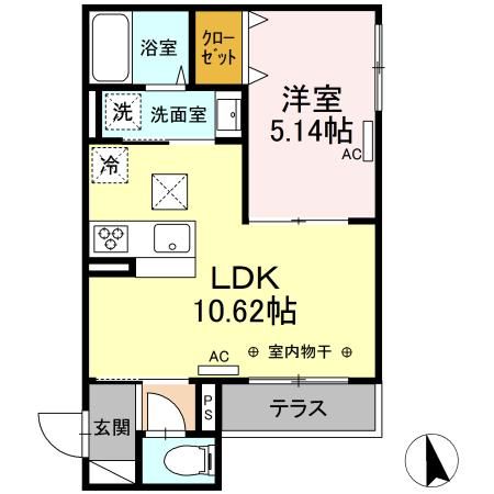 八王子市上野町のアパートの間取り