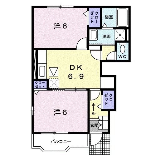 クリスタルコートＡの間取り