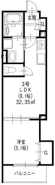 クリエオーレ東山町の間取り