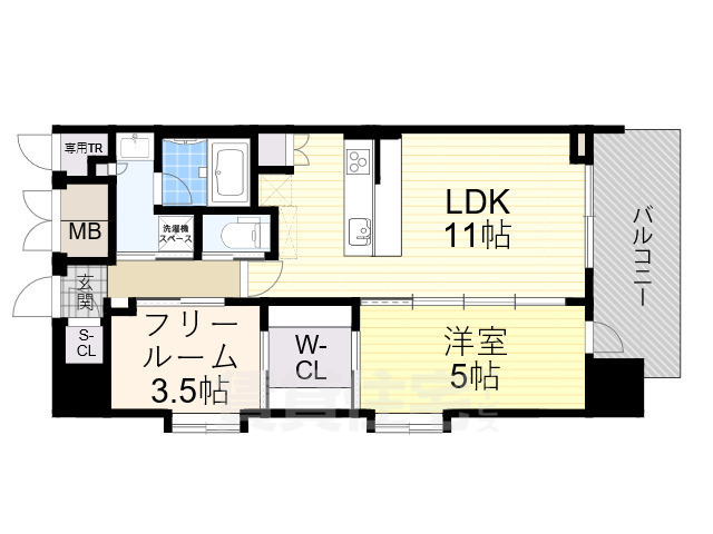 リッツ新大阪プレミアムの間取り