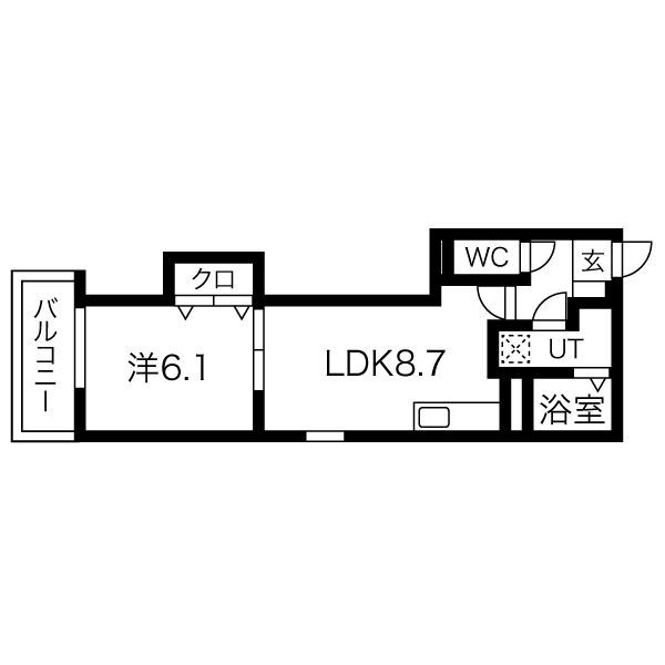 京都市南区西九条大国町のアパートの間取り