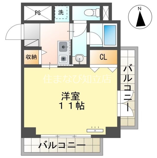 豊田市喜多町のマンションの間取り