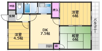 エクセレンスボン松屋の間取り