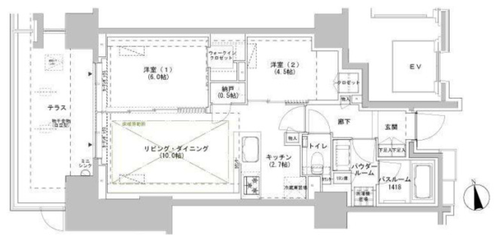 パークスフィア牛込神楽坂の間取り