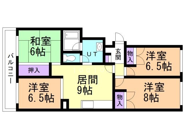 エスポアール南円山Ｃ－３号棟の間取り