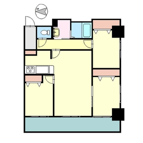 【札幌市中央区北七条西のマンションの間取り】