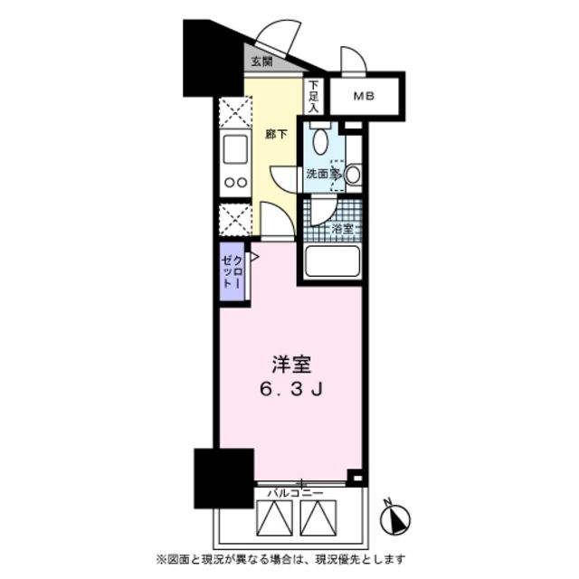 【港区高輪のマンションの間取り】