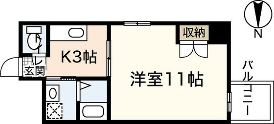 広島市中区堺町のマンションの間取り