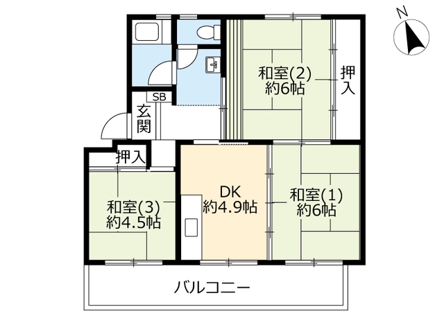 ＵＲ花見川の間取り