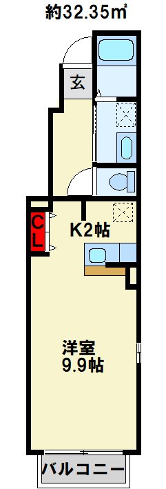 グリンデルハイム若園　C棟の間取り